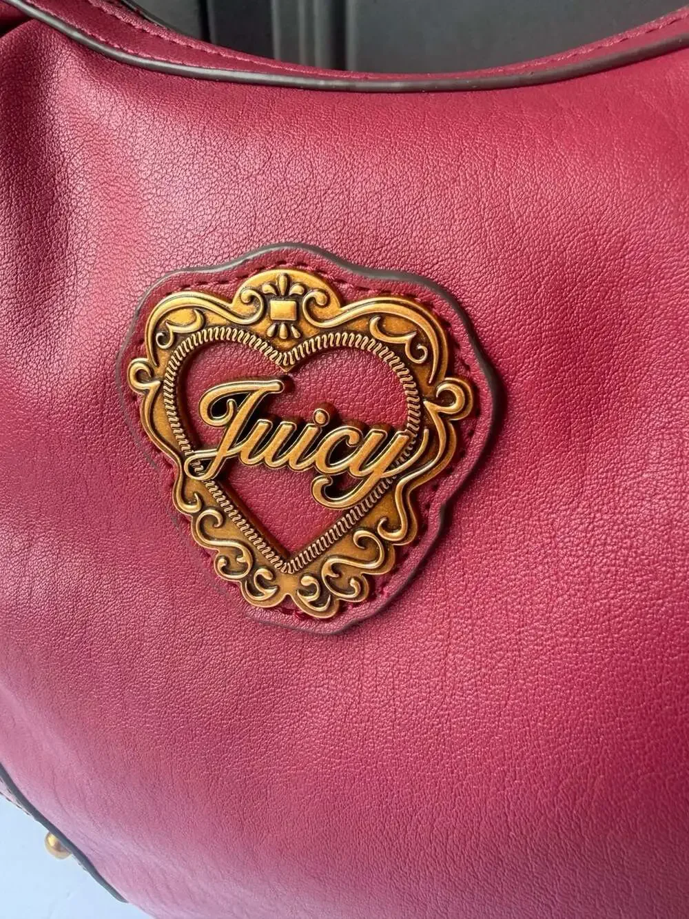 Juicy Couture In Her Juicy Era Hobo Bag in Cranberry